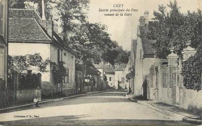 CPA FRANCE 89 " Cézy, Entrée principale venant de la gare"