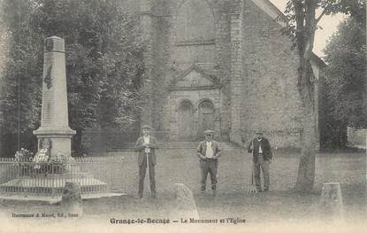 CPA FRANCE 89 " Grange le Bocage, Le monument aux morts et l'église"