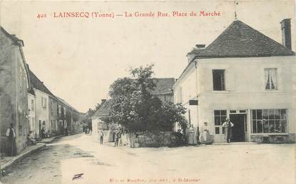 CPA FRANCE 89 "Lainsecq, La Grande Rue, Place du Marché"