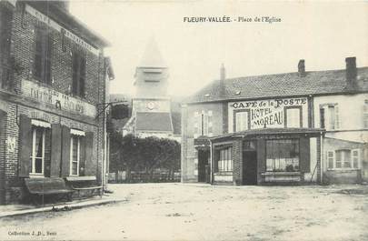 CPA FRANCE 89 "Fleury Vallée, Place de l'église"