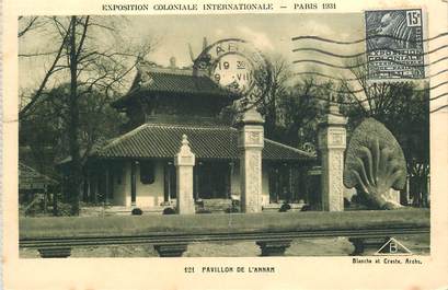 CPA CARTE MAXIMUM / Exposition  coloniale internationale Paris 1931, Pavillon de l'Annam