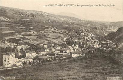 / CPA FRANCE 01 "Bellegarde et Coupy, vue panoramique prise du quartier Latin"