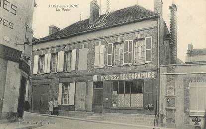 CPA FRANCE 89 " Pont sur Yonne, La Poste"