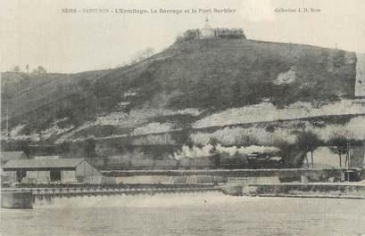 CPA FRANCE 89 " Sens, L'Ermitage, le barrage et le Port Barbier"