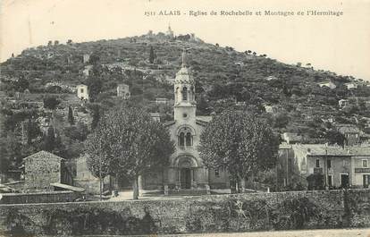 / CPA FRANCE 30 "Alais, église de Rochebelle et Montagne de l'hermitage"