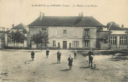 CPA FRANCE 89 " St Martin sur Oreuse, La Mairie et les écoles"