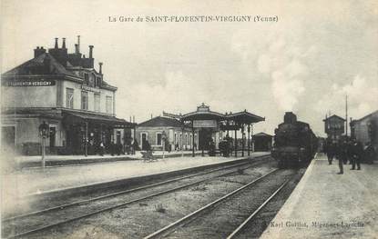 CPA FRANCE 89 " St Florentin - Vergigny, La gare " / TRAIN