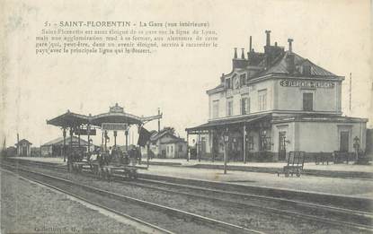 CPA FRANCE 89 " St Florentin, La gare"