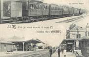 89 Yonne CPA FRANCE 89 " Sens, Gare et trains"