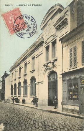 CPA FRANCE 89 " Sens, Banque de France" / BANQUE