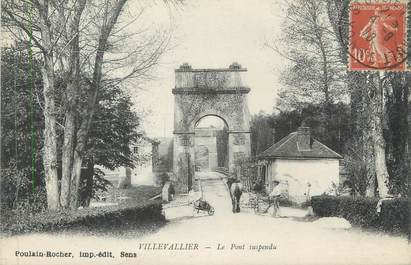 CPA FRANCE 89 " Villevallier, Le pont suspendu"