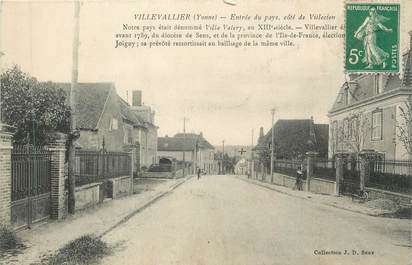 CPA FRANCE 89 " Villevallier, Entrée du côté de Villecien"