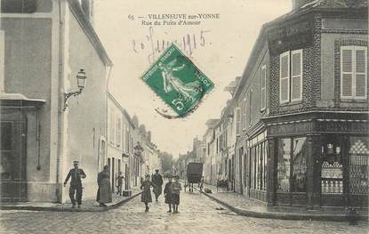 CPA FRANCE 89 " Villeneuve sur Yonne, Rue du Puit d'Amour"