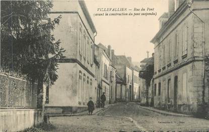 CPA FRANCE 89 " Villevallier, Rue du Pont"