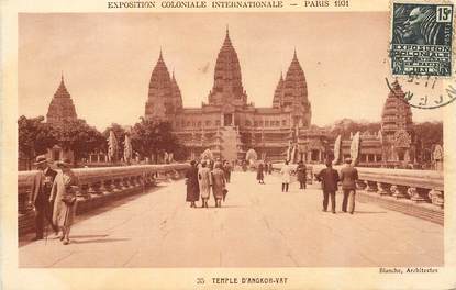 CPA CARTE MAXIMUM / Exposition  coloniale internationale , Paris 1931 , Angkor Vat, le temple