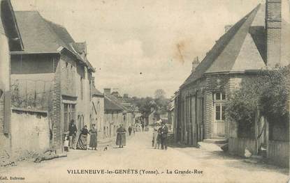 CPA FRANCE 89 " Villeneuve les Genêts, La grande rue"