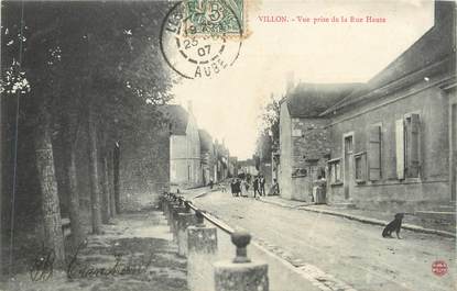 CPA FRANCE 89 " Villon, Vue prise de la Rue Haute"
