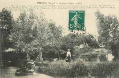 CPA FRANCE 89 " Villeroy, La mare publique autrefois"