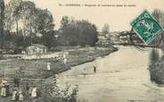 88 Vosge CPA FRANCE 88 " Charmes, Baignade de moutons au canal du moulin"