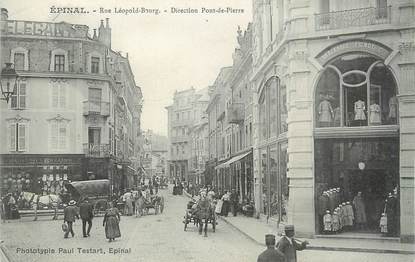 CPA FRANCE 88 " Epinal, Rue Léopold Bourg, Direction Pont de Pierre"