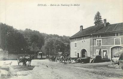 CPA FRANCE 88 " Epinal, Entrée du Faubourg St Michel" / TRAMWAY