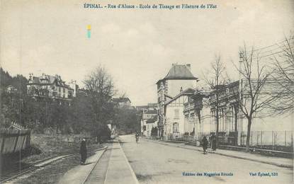 CPA FRANCE 88 " Epinal, Rue d'Alsace, Ecole de Tissage et Filature de l'Est"