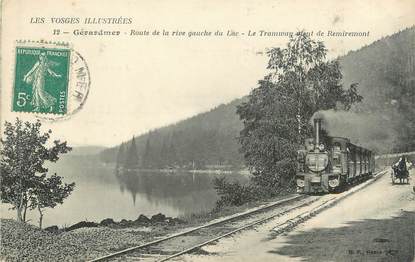 CPA FRANCE 88 "Gérardmer, Route de la Rive Gauche du Lac, le tramay venant de Remiremont" / TRAMWAY