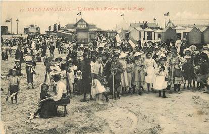 CPA FRANCE 59 "Malo les Bains, Enfants des Ecoles sur la plage"