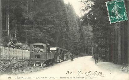 CPA FRANCE 88 " Gérardmer, Le tramway de la Schlucht au Saut des Cuves" / TRAMWAY