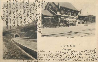 CPA FRANCE 88 " Lusse, La gare"