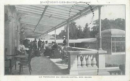 CPA FRANCE 88 " Martigny les Bains, La terrasse du Grand Hôtel des Bains"