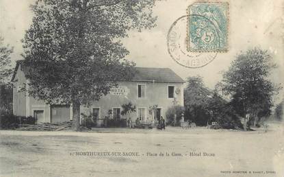 CPA FRANCE 88 " Monthureux sur Saône, Place de la Gare, Hôtel Diche"