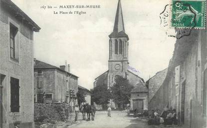 CPA FRANCE 88 " Maxey sur Meuse, La Place de l'Eglise"