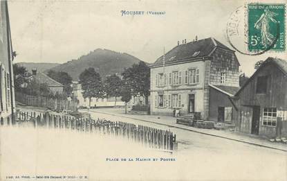 CPA FRANCE 88 " Moussey, Place de la Mairie et Postes"