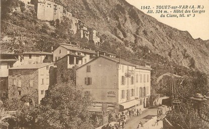 / CPA FRANCE 06 "Touet sur Var, hôtel des Gorges du Cians"