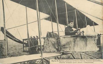 CPA FRANCE 88 " Remiremont, Biplan de M. Farman piloté par l'Aviateur Quennehen"