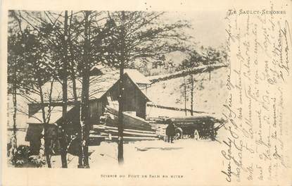 CPA FRANCE 88 " Pont de Salm, La scierie en hiver"