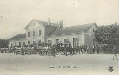 CPA FRANCE 88 " Vittel, La gare"