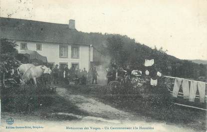 CPA FRANCE 88 " La Houssière, Manoeuvres des Vosges, Un cantonnement "