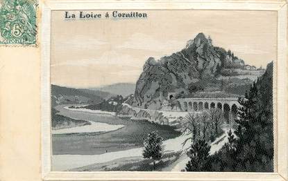 CPA FRANCE 42 "Cornillon, la Loire" / CARTE EN SOIE 