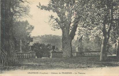 CPA FRANCE 84 "Grambois, La terrasse du Château de Pradines"