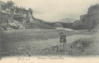 CPA FRANCE 84 " Entrechaux, Pont St Michel"