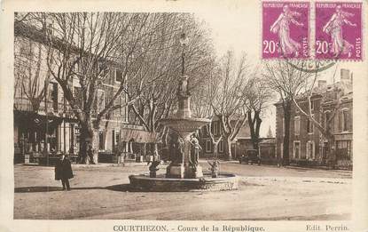 CPA FRANCE 84 "Courthézon, Cours de la République"