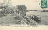 84 Vaucluse CPA FRANCE 84 " Avignon, Un coin de la Barthelasse, Le bac à Traille"