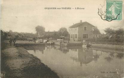 CPA FRANCE 45 "Ouzouer sur Trézée, L'Ecluse" / PÉNICHE / BATELLERIE