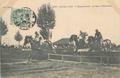 CPA FRANCE 84 "Cavaillon, L'Hippodrome, le saut d'obstacle"
