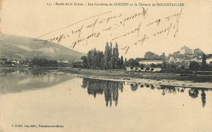 CPA FRANCE 42 "Les Carrières de Couzon et le chateau de Rochetaillée"