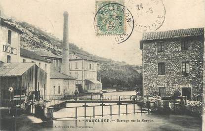 CPA FRANCE 84 " Fontaine de Vaucluse, Barrage sur la Sorgue"