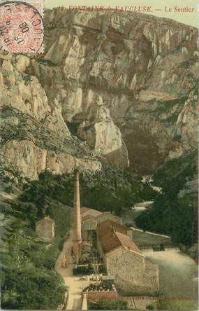 CPA FRANCE 84 " Fontaine de Vaucluse, Le sentier"