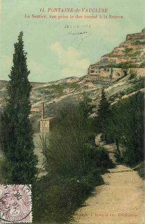 CPA FRANCE 84 " Fontaine de Vaucluse, Le sentier"